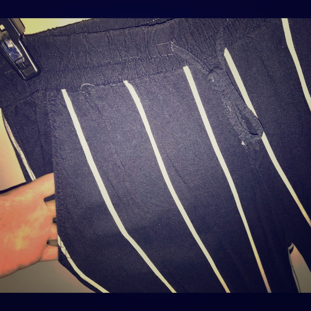 Striped Casual Drawstring Trousers